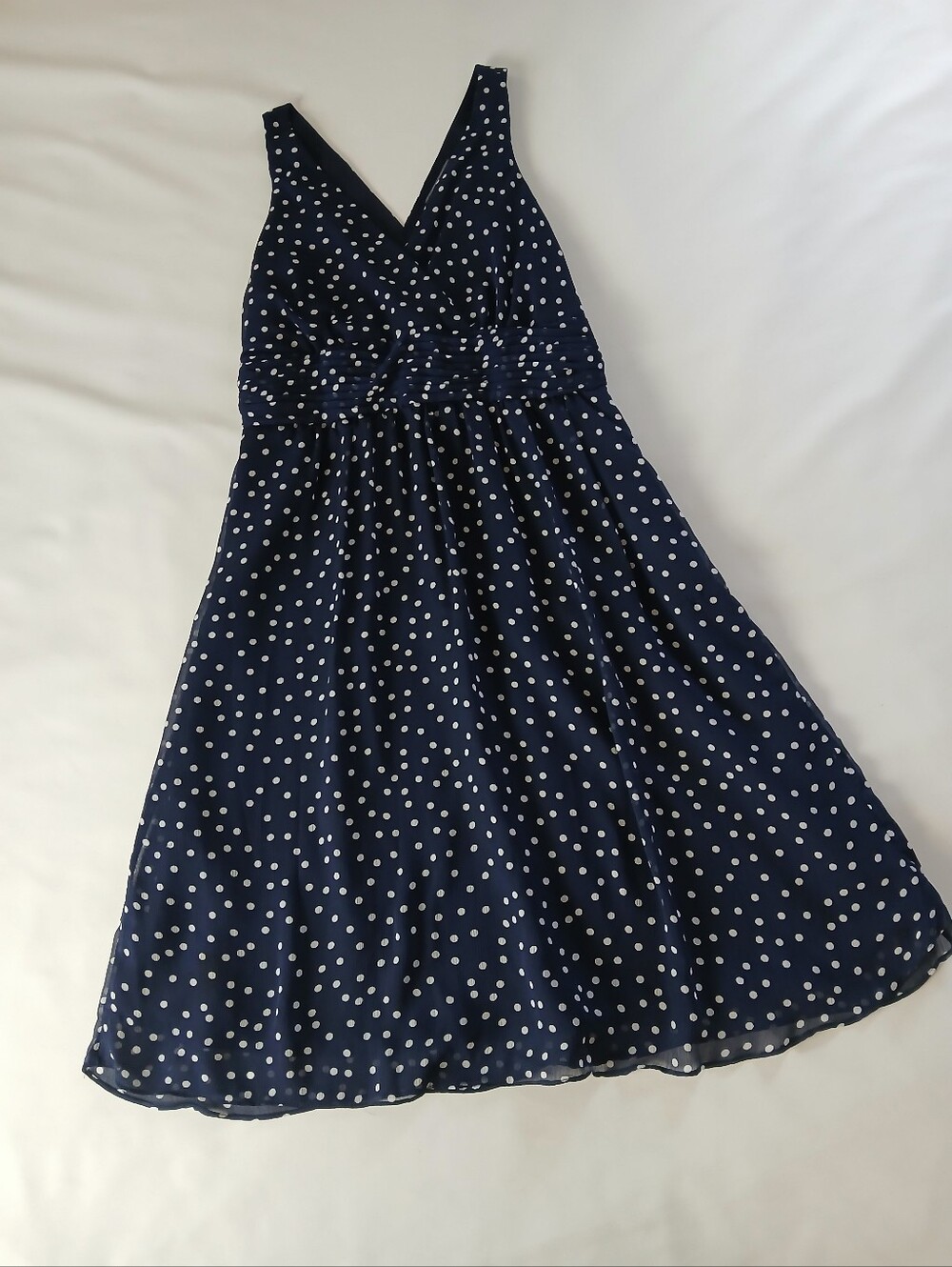 George Sleeveless Lined Polka Dot Dress